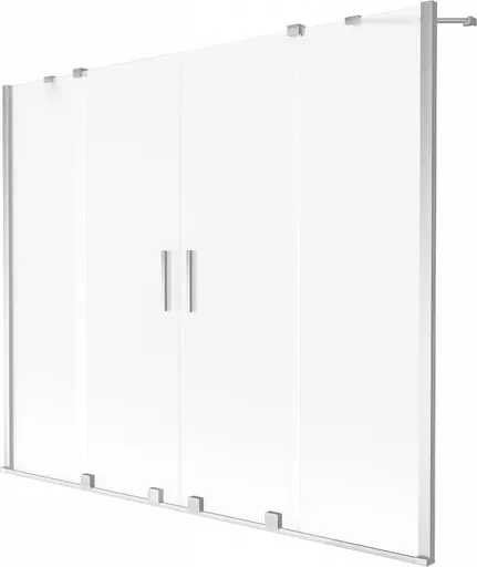 MEXEN/S Velar Duo dvoukřídlá posuvná vanová zástěna 180 x 150, dekor, chrom 896-180-000-32-01