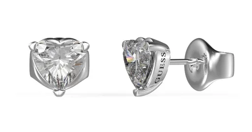 Guess Ocelové náušnice s čirými kubickými zirkony Frontiers JUBE02172JWRHT/U