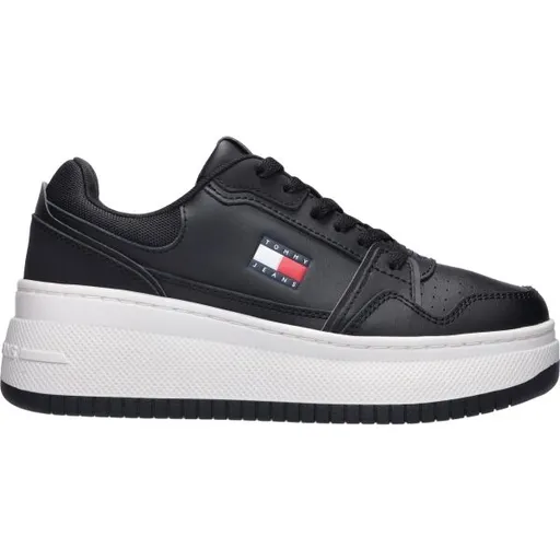 Tommy Hilfiger TJW RETRO BASKET FLATFORM Dámská vycházková obuv, černá, velikost