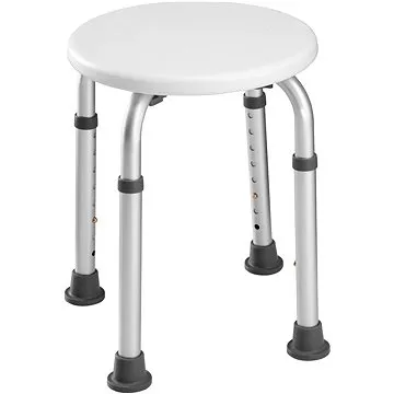 Stolička do sprchy kulatá bílá (402509)