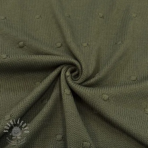 Svetrovina BIG KNIT DOT camo green