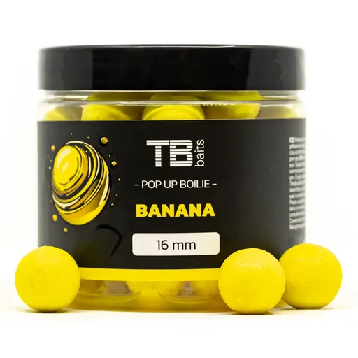 Tb baits plovoucí boilie pop-up banana + nhdc 65 g-16 mm