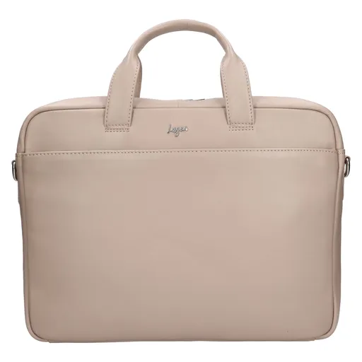 Kožená business taška Lagen Florenc - béžová