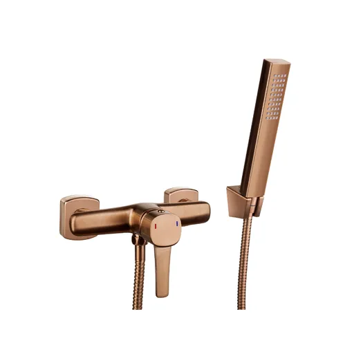 INVENA Sprchová baterie GLAMOUR včetně sprchového setu měď  BN-02-014-V