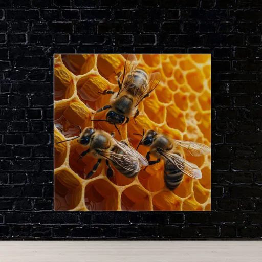 Obraz Včely na plástvi (Rozměr obrazu: 70x70)