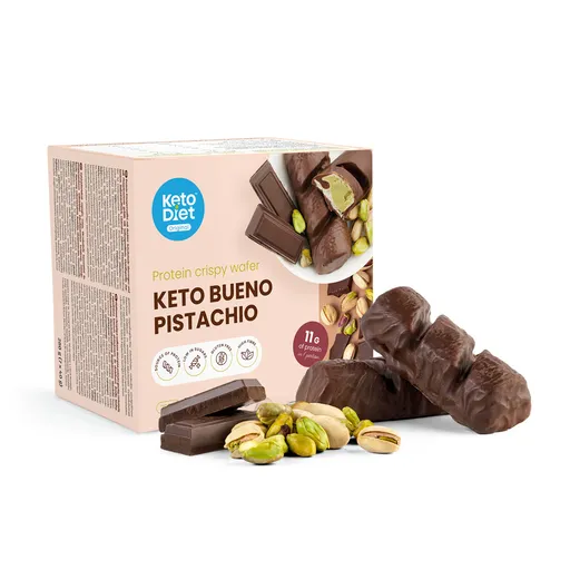 KetoDiet Keto Bueno Pistachio - křupavé oplatky (7 porcí)
