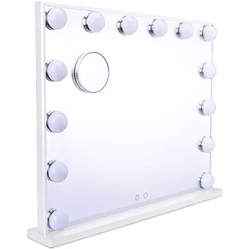 MMIRO, L606H, Hollywoodské make-up zrcadlo s osvětlením 62×53 cm | bílá (SR606HW)