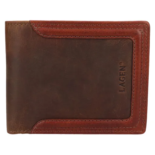 Pánská kožená peněženka Lagen Alvéro - hnědá