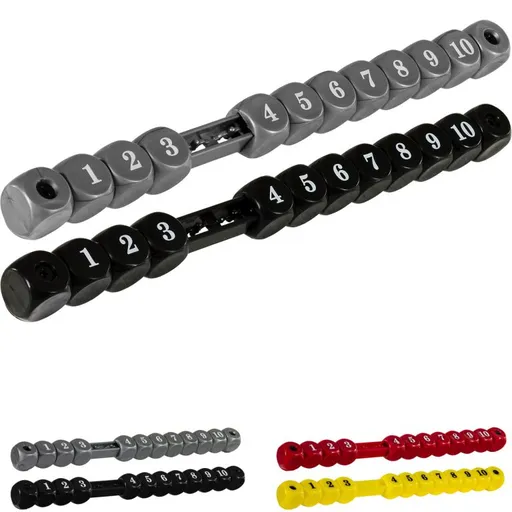 TUNIRO 31545 Manuální počítadlo pro fotbálky černá / stříbrná, 2 ks