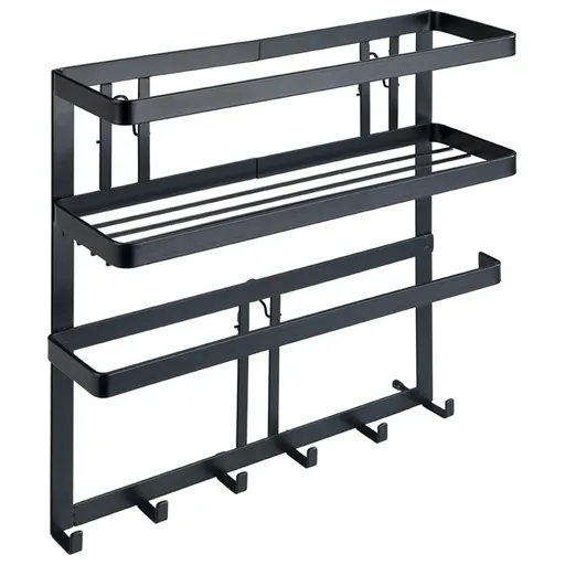 Wenko Multifunkční kuchyňská polička s háčky Gala, 33 x 9 x 30 cm