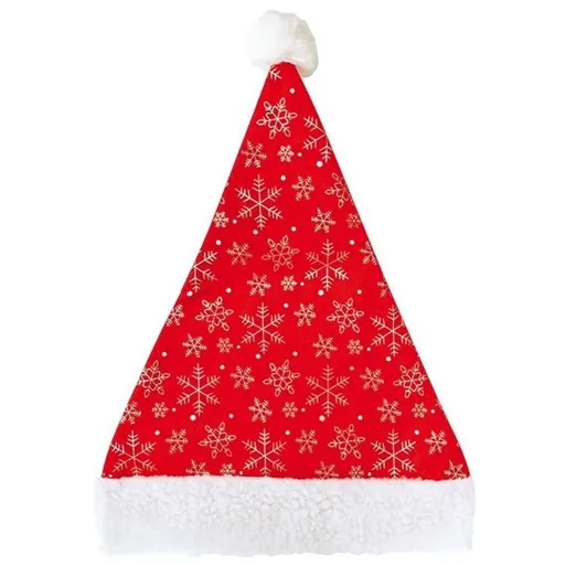 Anděl Přerov Mikulášská čepice se stříbrnými vločkami 38x30cm