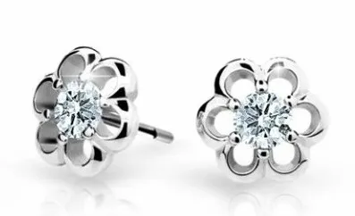 Cutie Jewellery Dětské náušnice z bílého zlata C1947-30-X-2 bílá