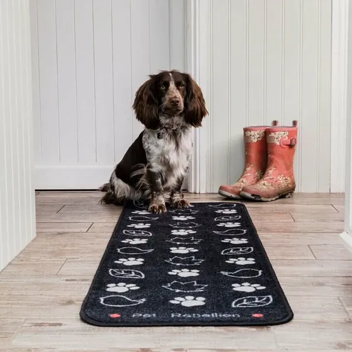 PET REBELLION Běhoun Country Walk Black, 45 x 150 cm