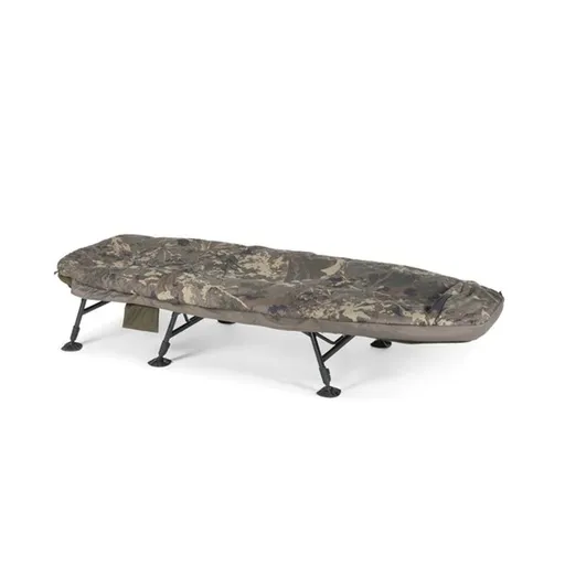 Nash Rybářské lehátko se spacákem Indulgence HD40 6 Leg Sleep System Camo,Nash Rybářské lehátko se spacákem Indulgence HD40 6 Leg Sleep System Camo