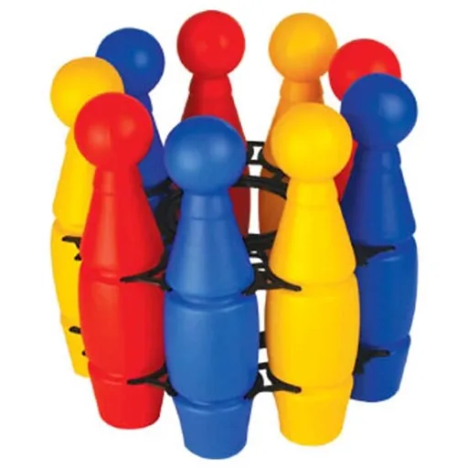 RELAKS-TOYS SMALL BOWLING PINS IN A BASKET Dětské kuželky, mix, velikost