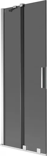 MEXEN/S Velar dvoukřídlá posuvná vanová zástěna 70 x 150, grafit, chrom 896-070-000-41-01