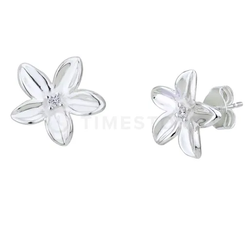 Stříbrné náušnice ve tvaru květin TS-EA-0239
