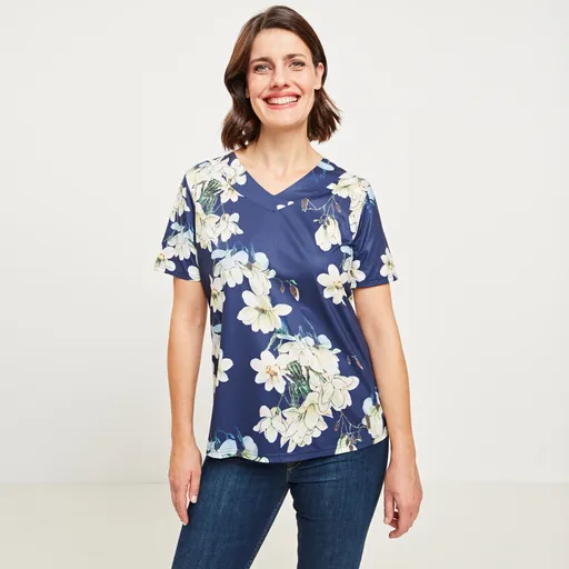 Tričková halenka Květy