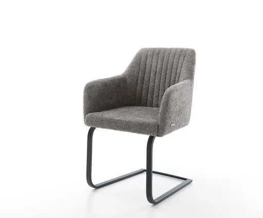 Jídelní židle Greg-Flex konzolová podnož plochá černá bouclé