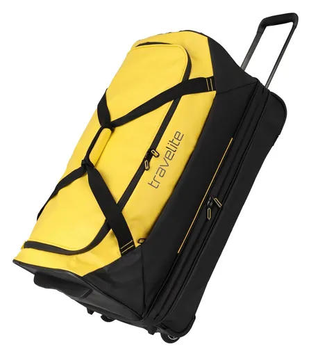 Cestovní taška na kolečkách Travelite Basics Wheeled Duffle exp. Black/yellow
