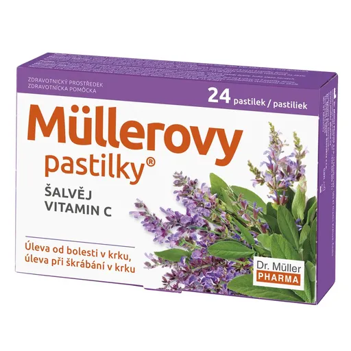 Dr. Müller Müllerovy pastilky se šalvějí 24 pastilek