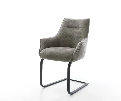 Jídelní židle Alja-Flex s područkami bouclé měkký tmavě béžová