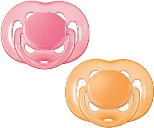 Philips AVENT Šidítko Sensitive 6-18m růžové-oranžové, 2 ks