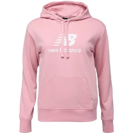 New Balance ESSENTIALS STACKED LOGO FRENCH TERRY HOODIE W Dámská mikina, růžová, velikost