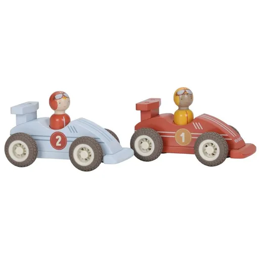 Little Dutch Závodní autíčka na setrvačník dřevěná
