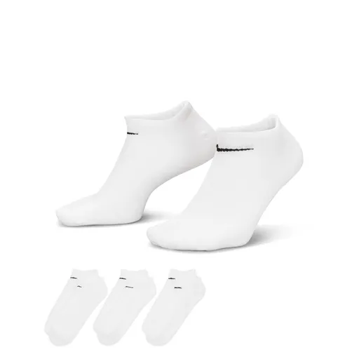 Nike Everyday Lightweight Training No-Show Socks (3 Pairs) L WHITE/BLACK