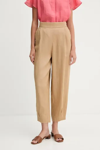 Lněné kalhoty United Colors of Benetton