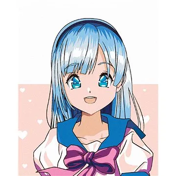 Malování podle čísel - Anime dívka s mašlí (HRAbz33554nad)