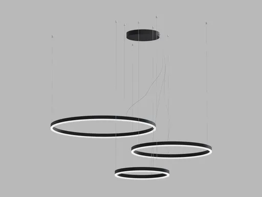LED2 3274753DTW Závěsné svítidlo CIRCLE SET 3 P-Z, B DALI TW/PUSH TW 136W 3000K-4000K černá