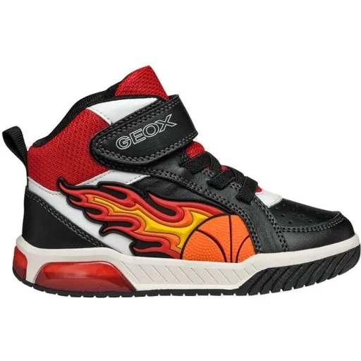 Geox J INEK Chlapecká volnočasová obuv, černá, velikost