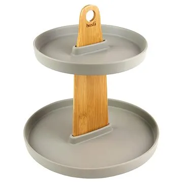 Dvoupatrový talíř Keramika a dřevo Husla Kinghoff 73975 (5900378739753)