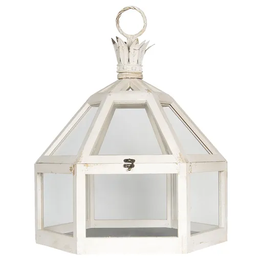 Krémový dekorativní skleník altánek Atlas - 52*45*64 cm Clayre & Eef