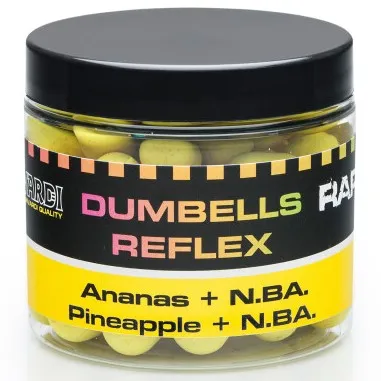 Mivardi plovoucí boilies rapid dumbells reflex 70 g 18 mm - ananas + n.ba.