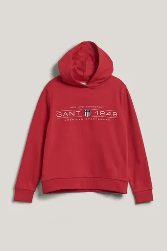 MIKINA GANT REG SHIELD HOODIE BRIGHT RED