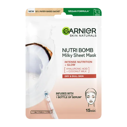 Garnier Skin Naturals Nutri Bomb pleťová maska pro suchou pleť 28 g