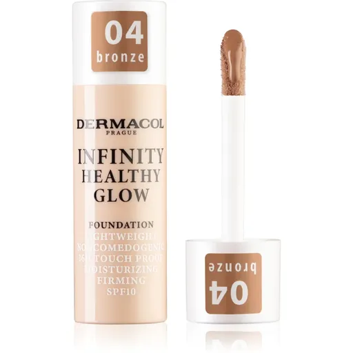 Dermacol Infinity Healthy Glow tekutý make-up SPF 10 odstín 04 Bronze 20 g