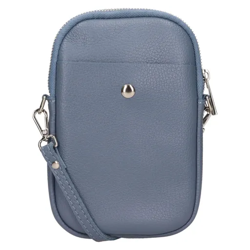 Dámská kožená kabelka na mobil a doklady Italia Monea - modrá