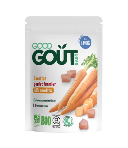 Good Gout BIO Mrkev s farmářským kuřátkem 6m+ 190 g