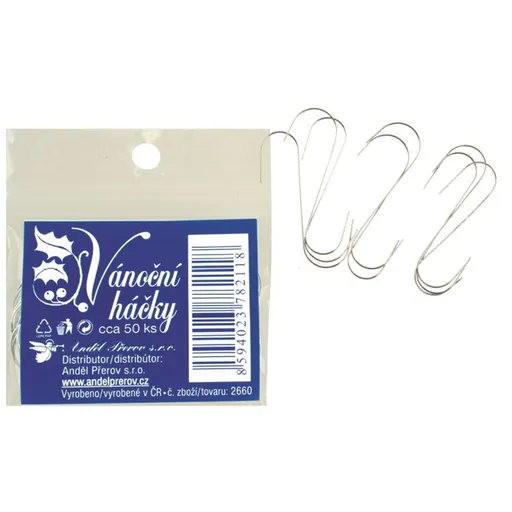 Vánoční závěsné háčky 50 ks, 5 cm