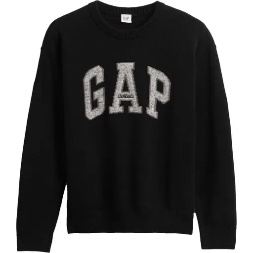 GAP V-JPN GAP ATHLETIC LOGO INTARSIA CREW Chlapecký svetr, černá, velikost