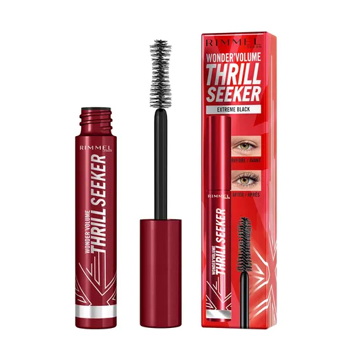 Rimmel Objemová řasenka Wonder´Volume Thrill Seeker Pitch (Mascara) 8 ml Extreme Black