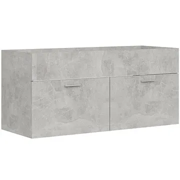 Shumee Skříňka pod umyvadlo - betonově šedá, 100 × 38,5 × 46 cm, dřevotříska (804678)