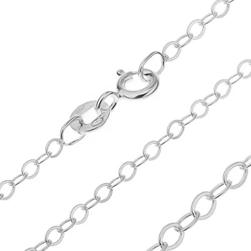 Řetízek ze stříbra 925 - hladké ovály, 2,5 mm