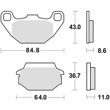 Braking brzdové destičky (semi-metalická směs SM1) (2ks) M501-171 (M501-171)