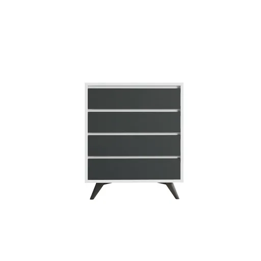 Komoda Suvera White and Anthracite