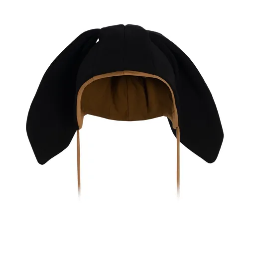 New Baby Kojenecká bavlněná čepička s oušky  Favorite černá, vel. 80 (9-12m)